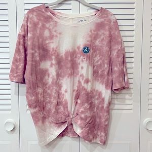 NWT Aero pink Tie Dye Boyfriend Tee